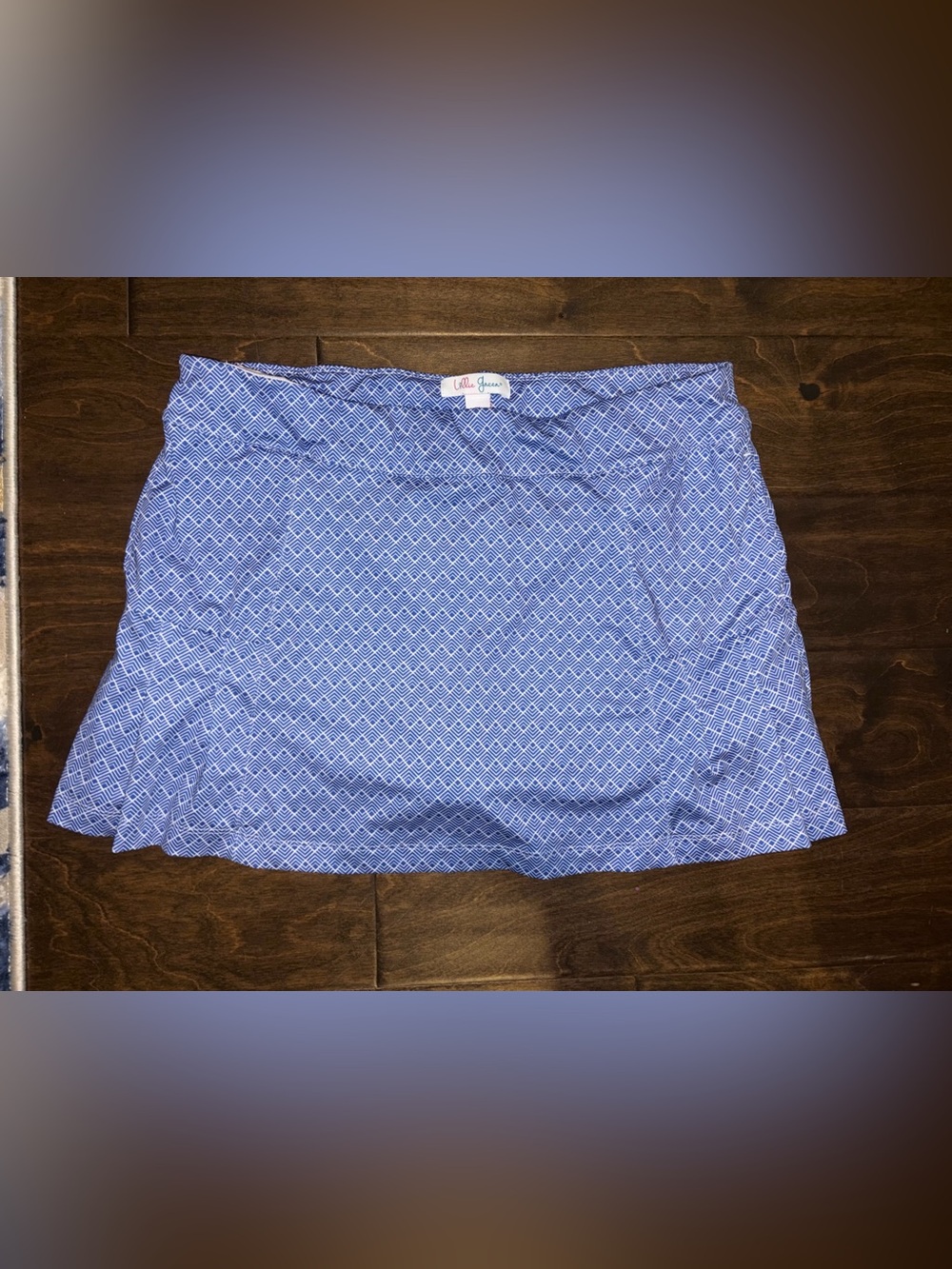 Lillie Green Blue Chevron Skort